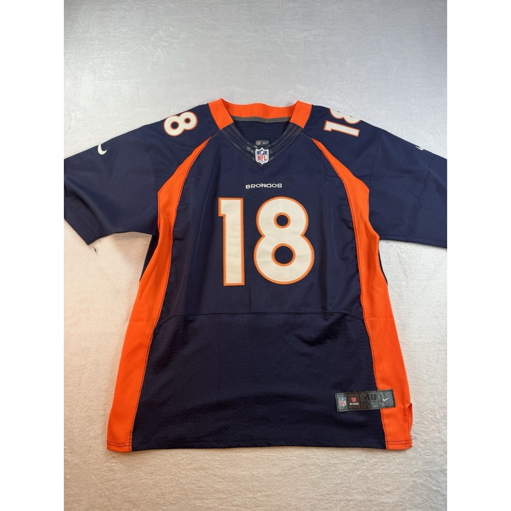 Nike NFL On Field Denver Broncos Peyton Manning #18 Navy Jersey Men 48 Stitched